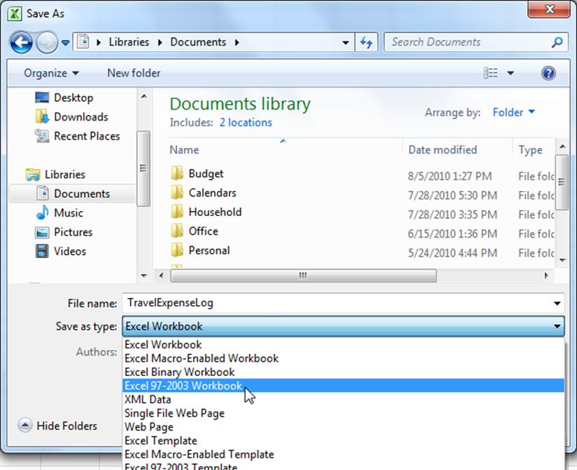 The Save Command 1. Click the Save command on the Quick Access toolbar. 2. The workbook will be saved in its current location with the same file name.