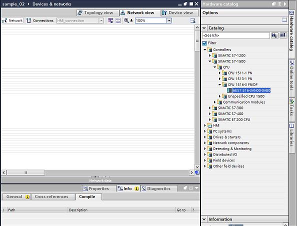 Drives with control via PN 6.6 Inserting devices into the project How to insert the devices into the project 1.