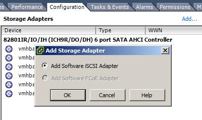 Configuring the iscsi Initiator 1. Select a host. 2.