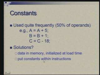(Refer Slide Time: 39:50) Finally let us move to handling of constants. So you have lot of cases when you have to deal with constants in your computation.