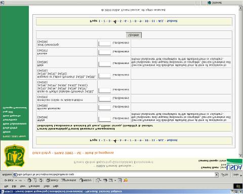 Data entry form page 3.