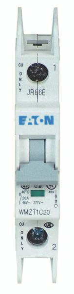 .2 Miniature Circuit Breakers and Supplementary Protectors Device Printing on Front and Side Installation options These branch circuit breakers are available in two terminal configurations: standard