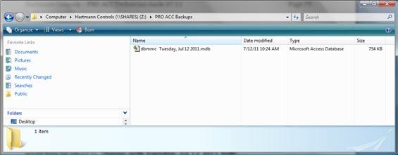 mdb Tuesday, Jul 12 2011.mdb (using above date as an example) to just dbmmc.mdb. If you did not use the EZ-ACC Backup Utility program to generate the backup file but rather just made a copy of the original dbmmc.