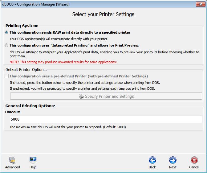 Step 4: Printer Settings: Many advances have been made in the dbdos PRO 2 product around printing. The new printing interface allows you to decide many more options than before.