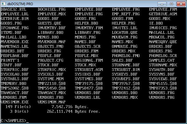 Running dbase DOS after the dbdos Configuration Utility (dbdos_config.exe) Once the dbdos Configuration Utility has been completed, you should now see icons on your Windows desktop.