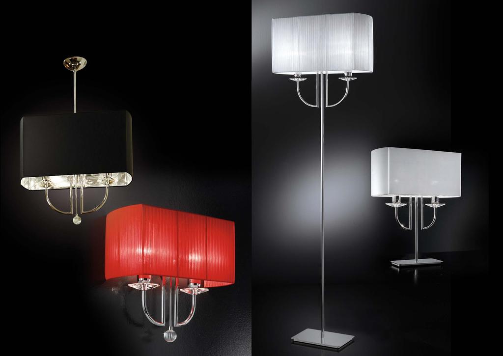 CONTRACT design Studio Tecnico Metallux 190.702.12 WHITE RIBBON - Floor lamp 02 x 100W E27 L 55 x 26 - H 175 190.502.