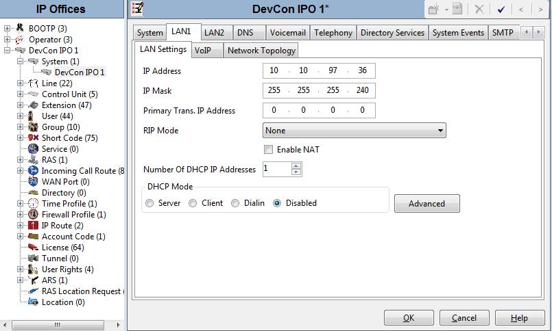 5.2. Obtain LAN IP Address From the configuration tree in the left pane, select System to display the DevCon IPO 1 screen in the right pane.