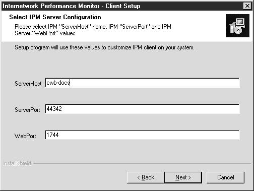 from the CD-ROM Chapter 5 Figure 5-1 Select IPM Server Configuration Window 34366 Step 8 Step 9 Step 10 Step 11 Step 12 Figure 5-1 shows the Select IPM Server Configuration window if you are