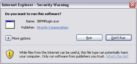 Depending on your operating system, you may have a pop-up similar to this one.