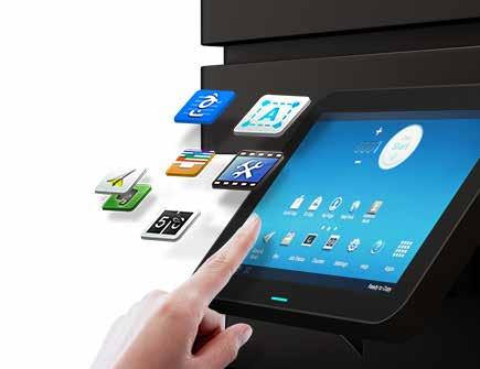 WORK SMARTER WITH AN INTUITIVE SMART UX CENTER Touch to print, just like on a tablet Innovation and usability is built into the SMART MultiXpress K4350