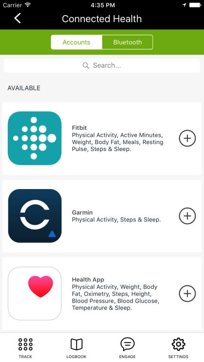 If you have an Apple Watch, you will first need to sync the data from the watch to the Health app on your iphone, ipod, or ipad.
