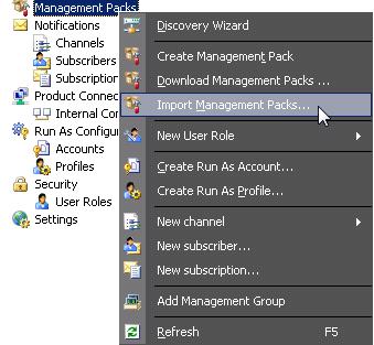 Figure 12 Import Management Pack 3. On the Select Management Pack page, click Add > Add from disk. 4. If the Online Catalog Connection dialog box appears, click No.