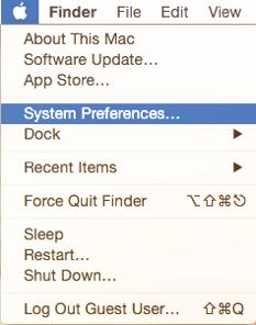 Click the apple icon in the upper-left corner of your Mac s display. 3. In the System Preferences control panel, select Sound 2. From the drop-down menu, select System Preferences 4.