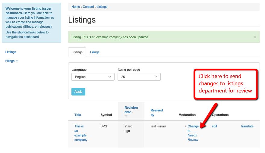 Translate Listings Clicking translate in the listing table will provide you with the ability to add translation.