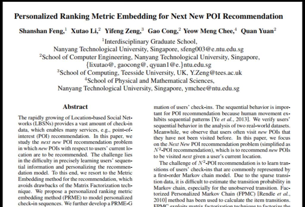 Personalized Ranking Metric