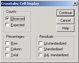 Highlight your banner variable and place in the Column(s). 3. Click on the Cells button.