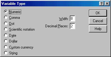 Defining SPSS Variables Yourself By custom defining variables yourself, it allows you for greater flexibility, such as: providing your own names for variables, providing descriptive labels assigning