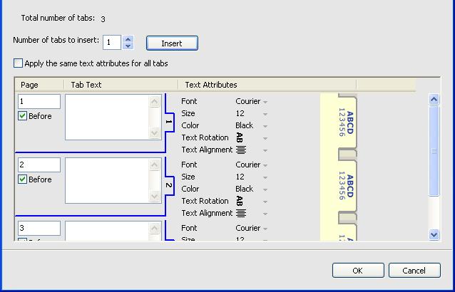 COMMAND WORKSTATION 29 4 Type the number of tab positions included in a complete tab set in the Number of tabs in a set field.