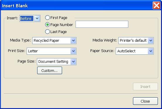 If you assign a new media type to the back side of a duplexed sheet, a blank page is inserted to force the assigned page content to the front side of the next sheet.