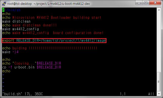 To compile the Boot loader, we will edit the build.sh. Previously we used the Makefile for the batch job of compilation but we will use the shell script to execute them at one time.