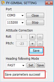(3) Use a gradienter as a tool for your reference, if there are small angles slanted in pitch or rolling axis, please calibrate it to level by clicking on the + or - button.