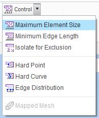 A.3.5. Basic Meshing 1. Refine Model > Control > Maximum Element Size Click on the plate displayed in the graphics window.