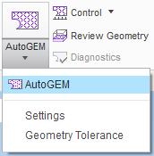3. Refine Model > AutoGEM > AutoGEM In the AutoGEM window select Surface from the drop-down list. Click and select the plate displayed in the graphics window. In the AutoGEM window click Create.