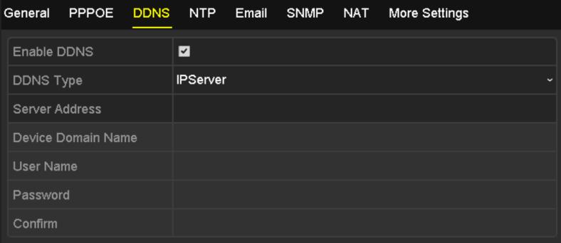 IPServer: Enter Server Address for IPServer. Figure 9.