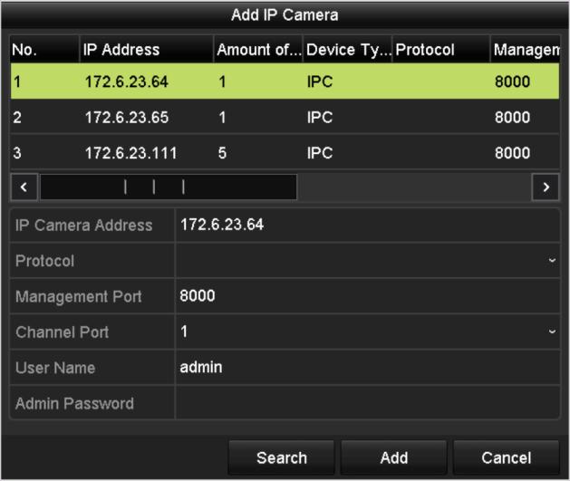2.4 Adding and Connecting the IP Cameras 2.4.1 Adding the Online IP Cameras Purpose: The main function of the device is to connect the network cameras and record the video got from it.