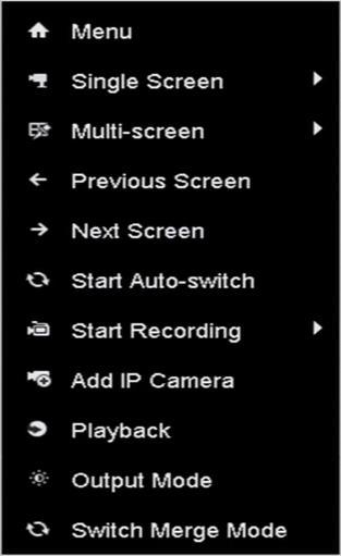 right-clicking mouse on this camera. Figure 3. 1 Right-click Menu 3.2.