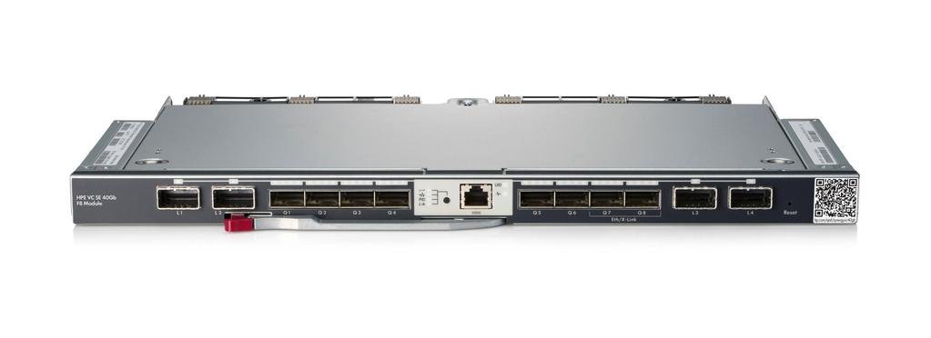 HPE Virtual Connect SE 40Gb F8 Module Industry s first Composable Fabric to address Composable Infrastructure 12x10/20Gb/(40Gb enabled in the future via license) High performance, low latency 2.