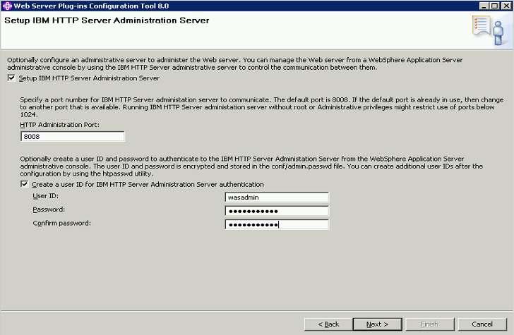 4. Select the existing IBM HTTP server httpd.conf file. 5.