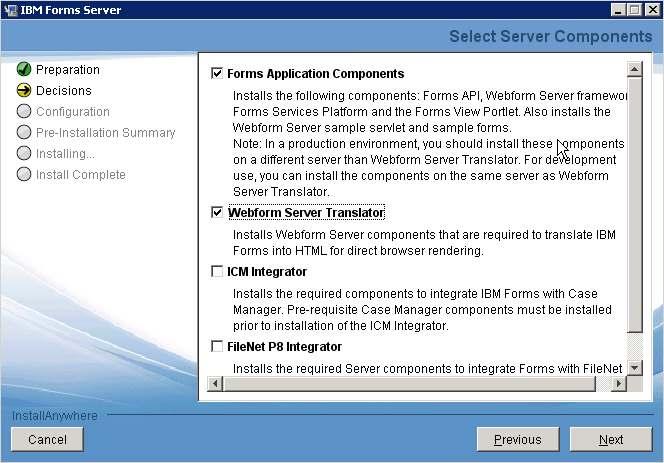 6. Select Webform Server Translator and