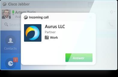 The Caller ID popup is also