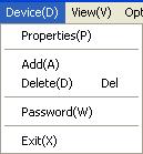 Adjustments and Controls List of Menus This section describes the menu functions of the menu bar. "Device (D)" Menu Properties (P) (page 22) Displays the Properties screen of the selected device.
