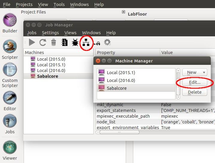 Several remote machines can be added to the Machine Manager.