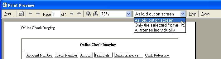 On the second screen below, ensure As laid out on screen is selected, and click on the Print button. The printed version will include all 3 areas on one page. 4.
