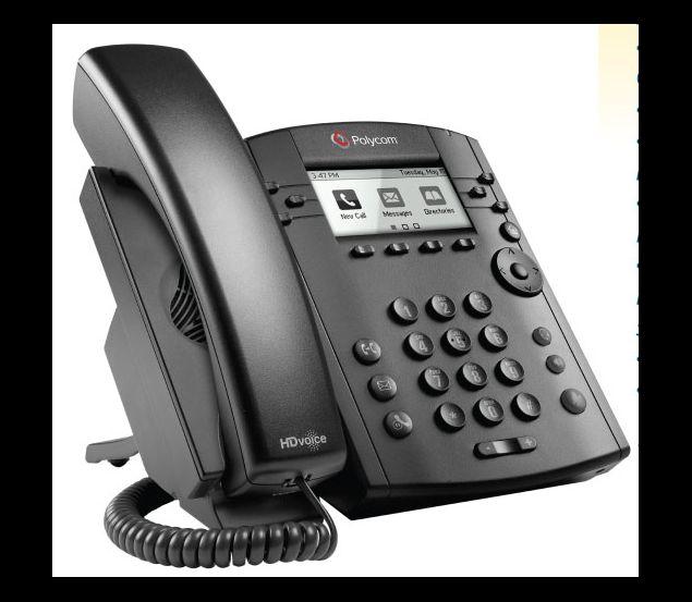 Polycom VVX 300 / 310* Feature-rich IP Phone with up to 6 SIP accounts Polycom Acoustic Clarity TM technology providing full duplex conversations, acoustic