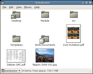 Desktop User Guide» Working with Files» Managing Your Files and Folders» Using Views to Display Your Files and Folders The file manager includes views that enable you to show the contents of your