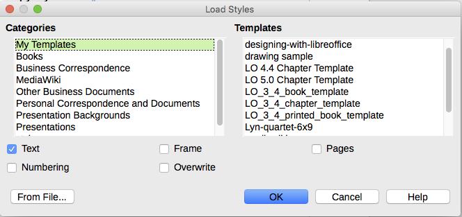 Figure 6: Table autoformat styles The new table style can be applied to tables as described in Applying styles on page 6.