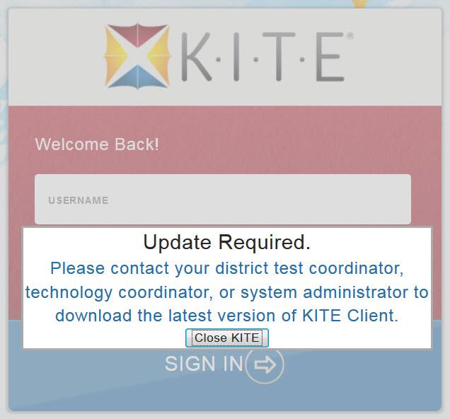 3 Updating Previous Versions Note: KITE Client now updates automatically with new releases.