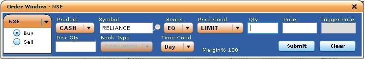 shown below. Figure 18: Transactions Menu 4.1 BUY The Buy Order menu enables the client to place Buy orders in the market.