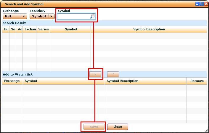 Single Scrip Addition For adding a single scrip details in a single entry 1. Click on top right corner icon or right click in Market watch and the Select " Add Symbol " option. 2.