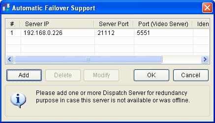 2.15 Backup Servers You can configure up to two backup servers in case of the primary server failure.