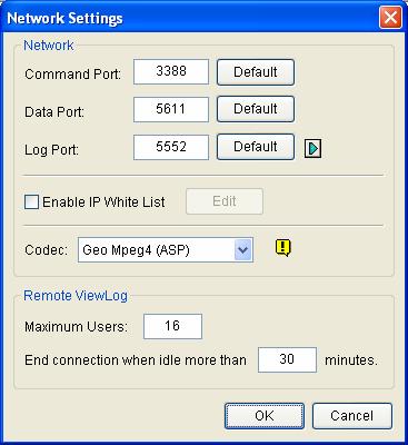 Figure 4-18 Enable IP White List: Limits access to the Control Center Server by assigning IP ranges.