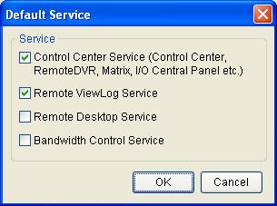 4 Control Center [Set Default Service] Select the desired services to set as default.