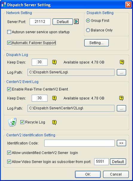2.6 Configuring Dispatch Server To configure Dispatch Server, click the Server Setting