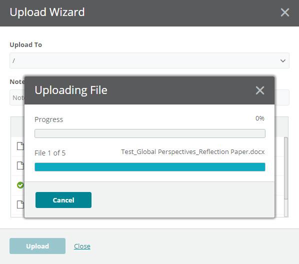 Submitting work using the Upload Wizard This section of the guide shows you how to upload candidates work to Secure Exchange.