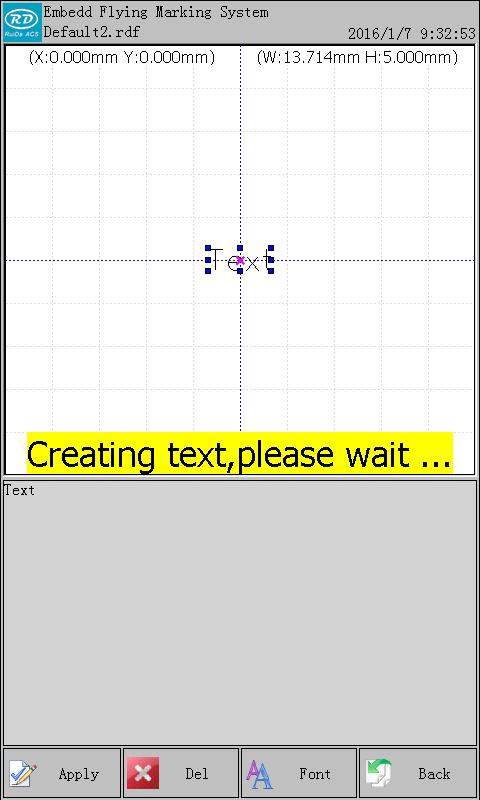 5.4.3 Normal Text Text: Click text input area, you can input the character string need to