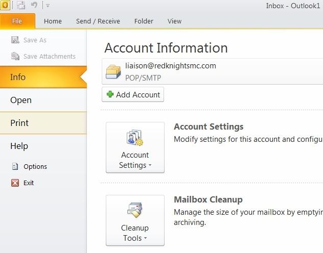 Here is a step by step example on how to set up Outlook 2010 for your email address. If you are using some other mail client, (ie.